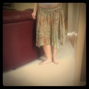 Floral Knee Length Skirt