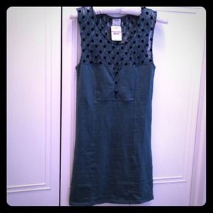 SOLD!! NEW Free People Polka Dot Marine Blue Dress