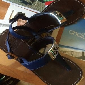 Tory Burch navy blue sandals