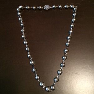 Sterling silver bead necklace