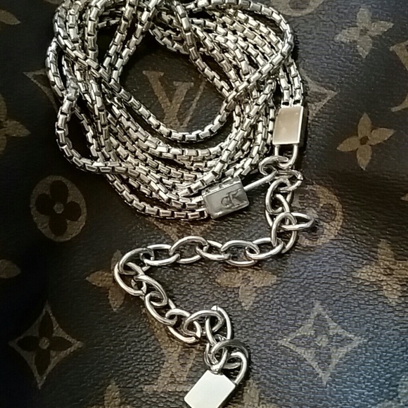 CK silver hip/chain belt