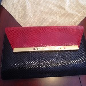 Gorgeous red and black clutch