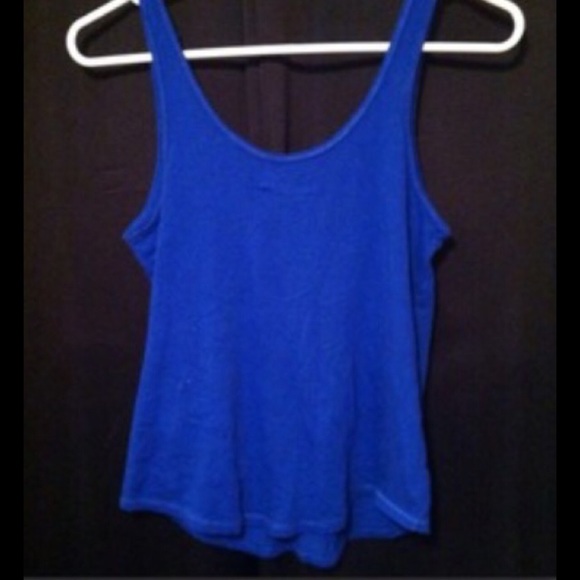 Blue Ruffle Tank Top - Picture 5 of 5