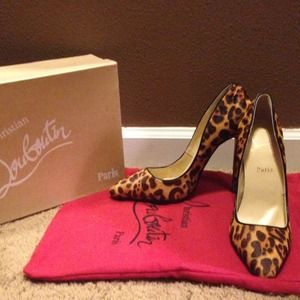 58% off Christian Louboutin Shoes - Pony Hair Leopard Print ...  