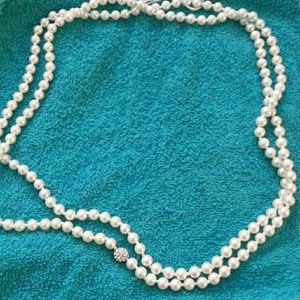Faux pearl necklace
