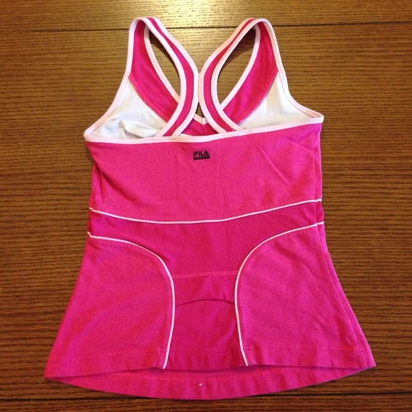 BUNDLED - Pink & Flirty Filas Workout Shirt! - Picture 2 of 4
