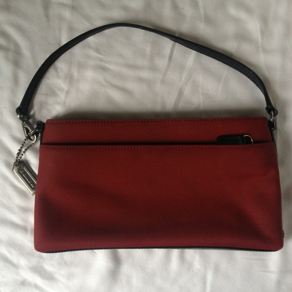 Coach red small clutch/purse