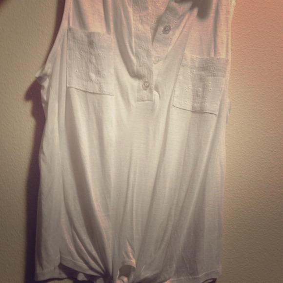 White tie blouse