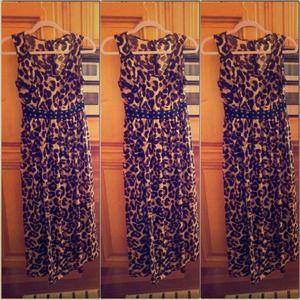 maxi leopard print dress