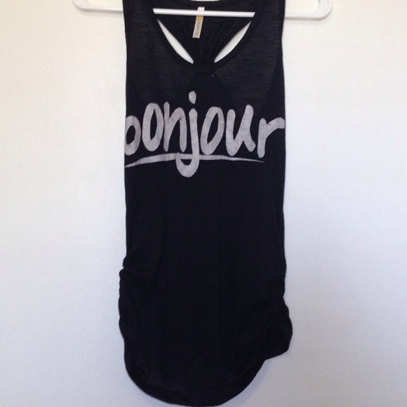 Black bonjour  tank top