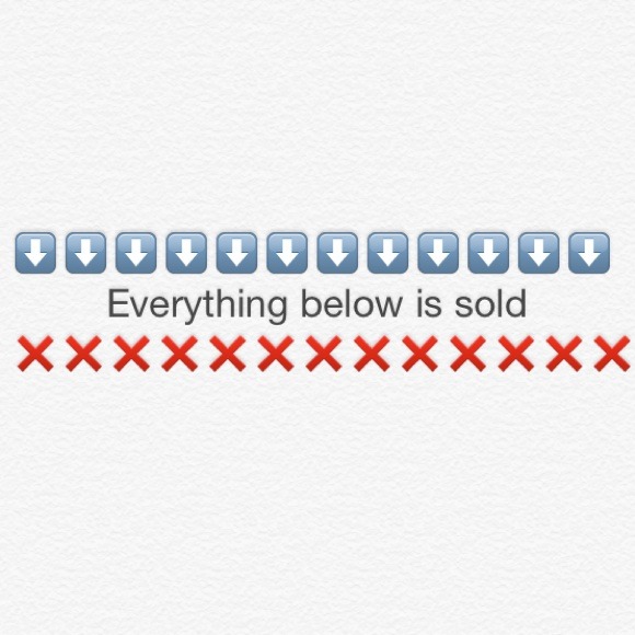 Everything below is sold
