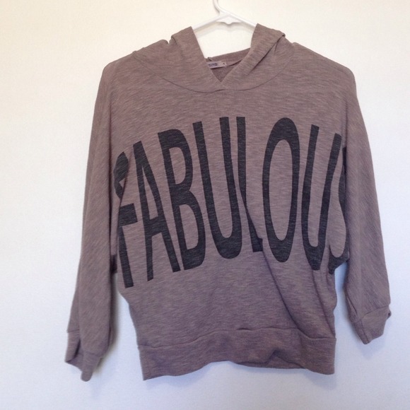 Beige shirt with a hood