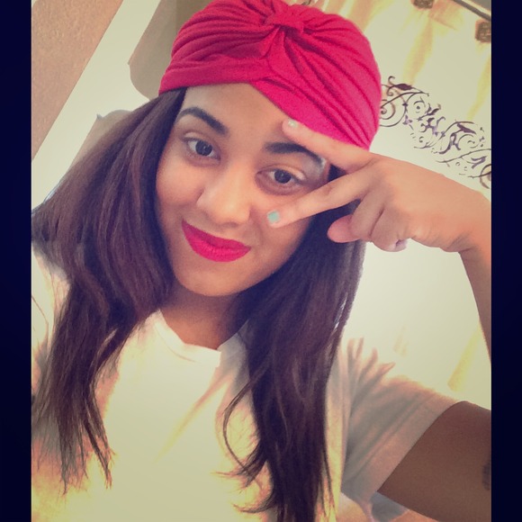 Stylish red turban hat