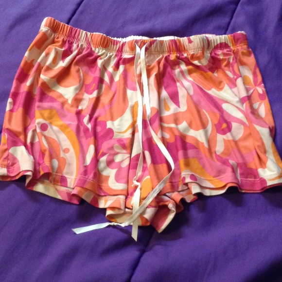 Pink orange and cream shorts