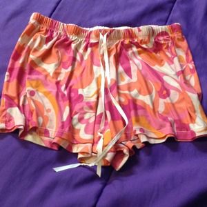 Pink orange and cream shorts