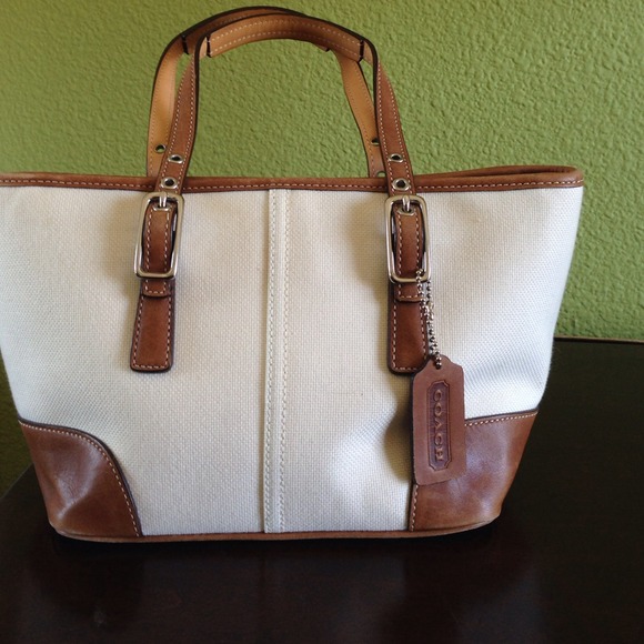 Coach Mini Leather and Canvas handbag