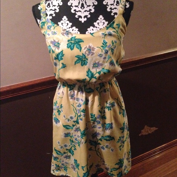 Yellow floral sundress