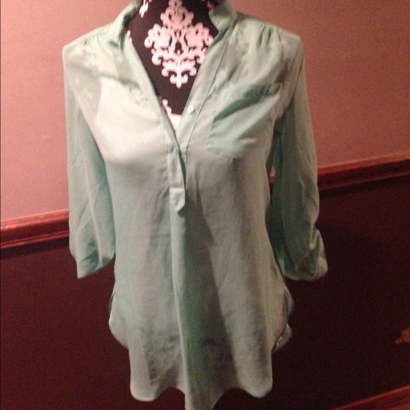 Turquoise buttoned shirt never worn - Picture 1 of 1