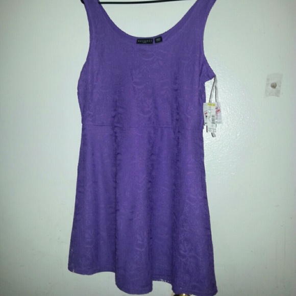 Bright purple skater dress petite