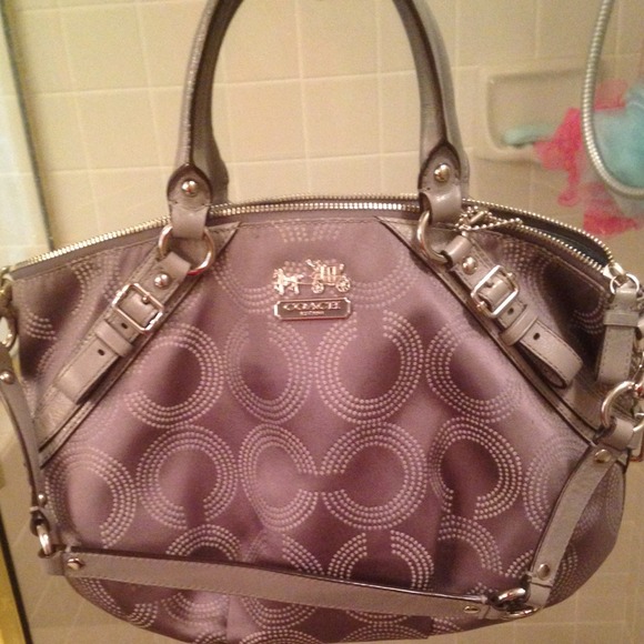 Grey coach purse