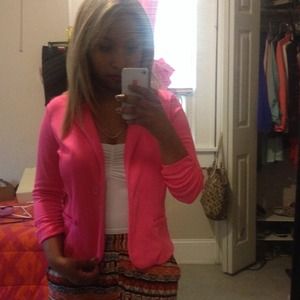 Neon pink blazer