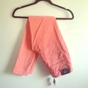 Coral Corduroy Jeggings