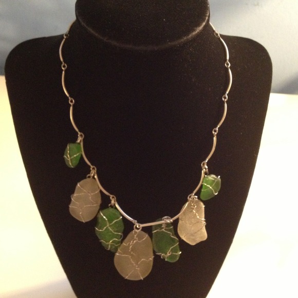 Sterling Silver Prochain Seaglass Choker Necklace
