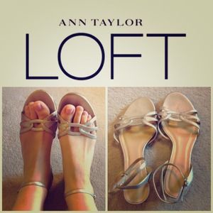 Silver Ann Taylor Loft flats