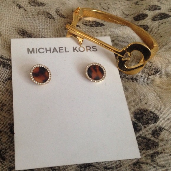 Michael Kors & kate spade bangle and studs bundle