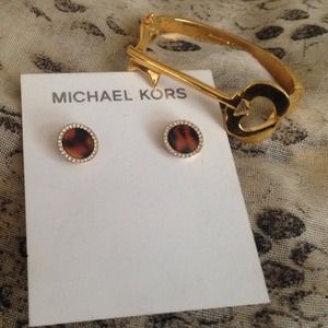 Michael Kors & kate spade bangle and studs bundle