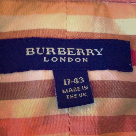 Authentic Burberry Long Sleeve Button-up Shirt.