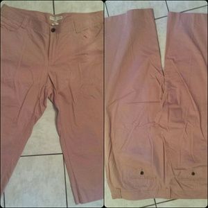 Plus Size Pink Hipster Capris