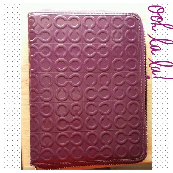 Coach Patent Leather Embossed Planner 💕