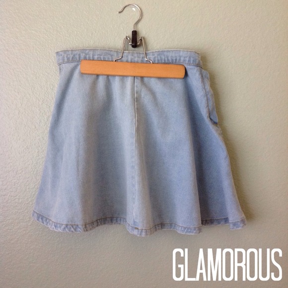 Light Wash Denim Circle Skirt