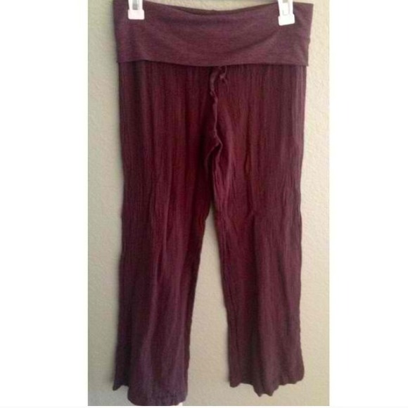 Brown Boho Foldover Pants - Picture 3 of 3