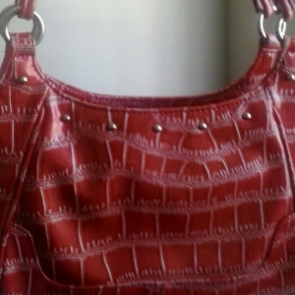 A nectar pink snakey sagharbor leather purse