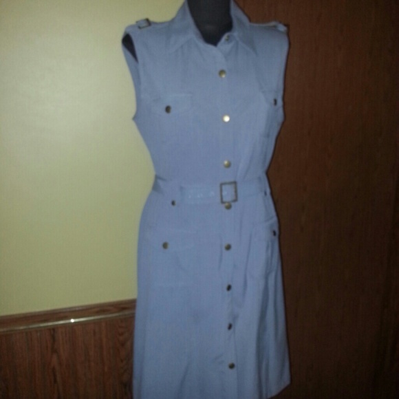 Grey Dress with belt