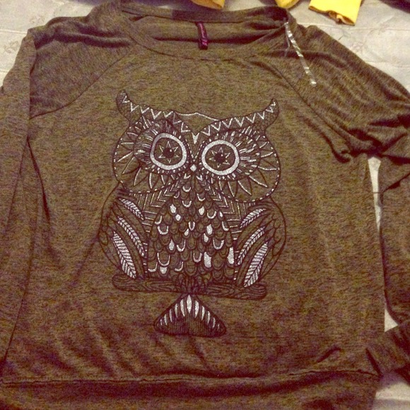 Sparkle Owl long sleeve top.