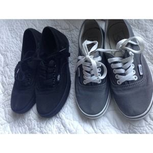 Black and Grey Vans
