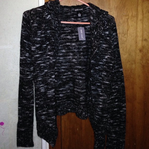 Black and white speckled sweater!