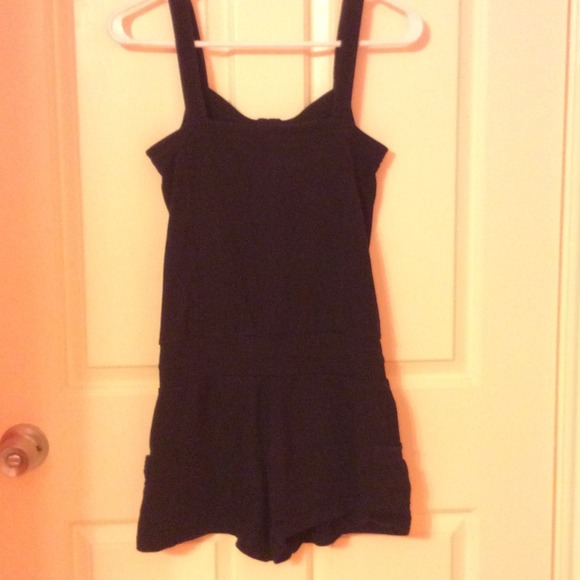 Black button up jump suit - Picture 2 of 2