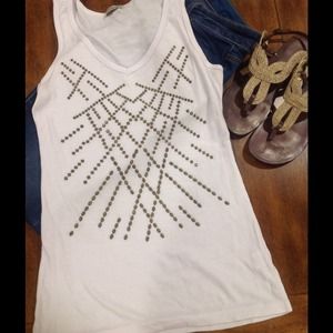 Stylish studded casual tank!