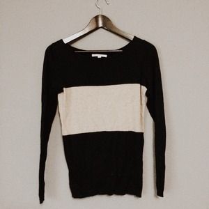 Tan & black sweater