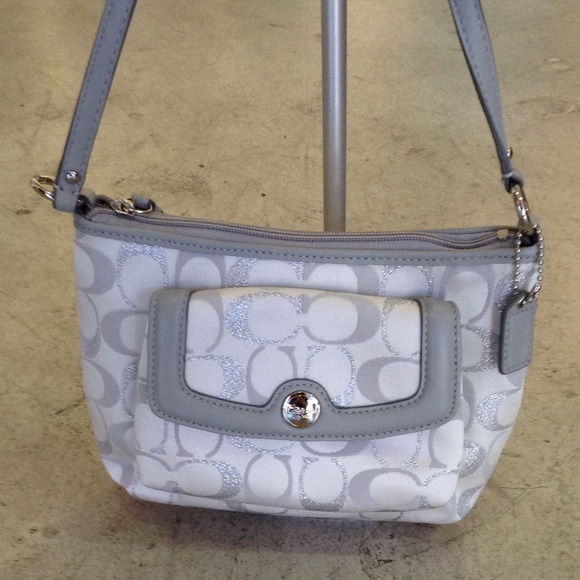 Silver Coach Handbag