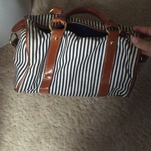 Striped handbag
