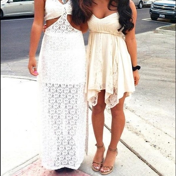 American Eagle Outfitters Dresses & Skirts - ✖️SOLD 💕 American Eagle High Low Cream Lace Dress