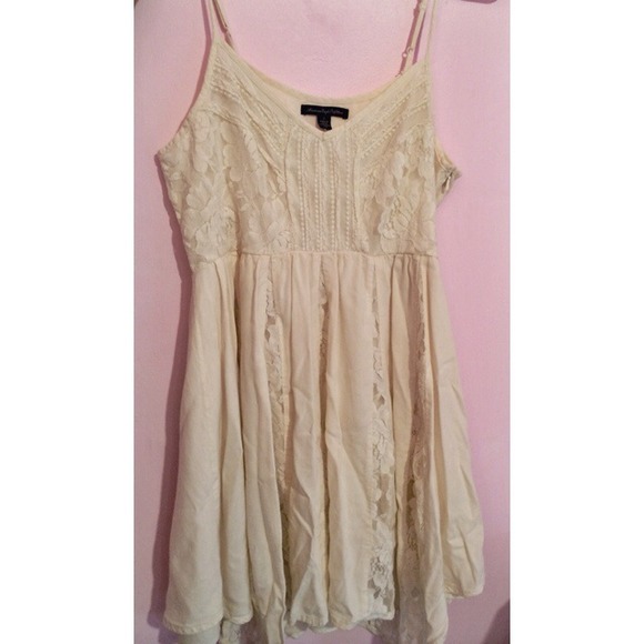 ✖️SOLD 💕 American Eagle High Low Cream Lace Dress - Picture 2 of 2
