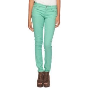 Mint green/ seafoam green skinny jeans