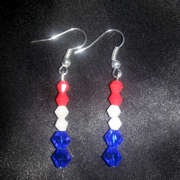 Swarovski Patriotic earrings!