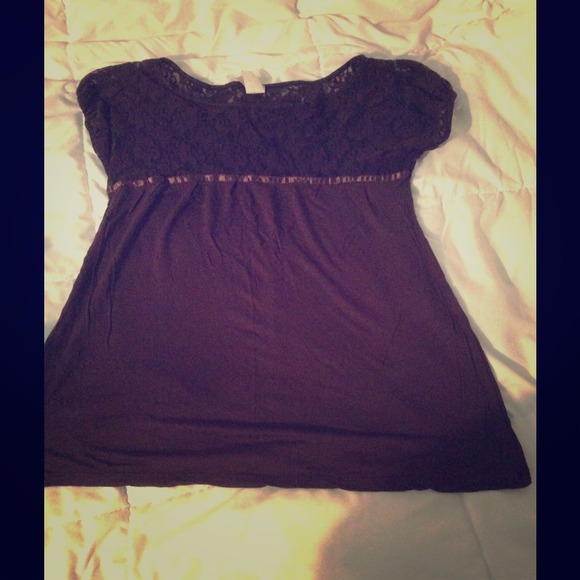 Brown  top with lace